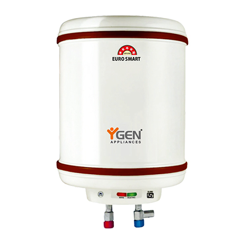 Euro Smart WH558 Storage Water Heater - Durable ABS Material , Wall Mounted Design , Elegant White Finish , 1-Year Warranty