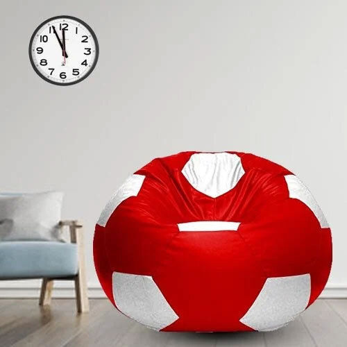 Leather Bean Bags - Color: Red