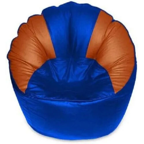 Blue And Tan Sofa Chair Bean Bag Cover Without Beans