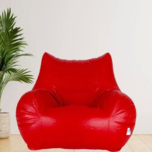 Red Jumbo Arm Chair Bean Bag Cover