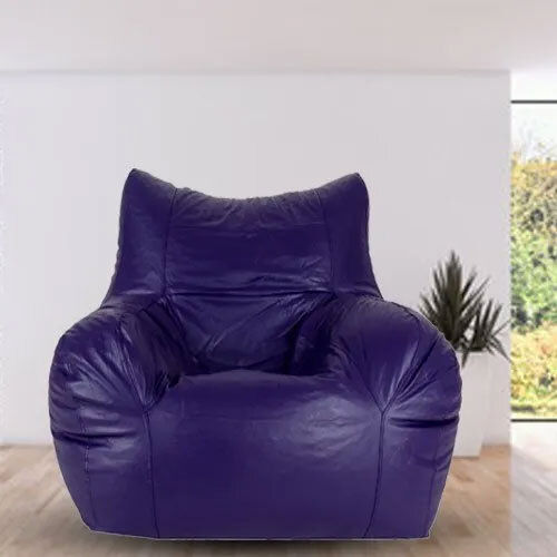 Purple Jumbo Arm Chair Bean Bag Cover - Material: Super Lama Leatherette