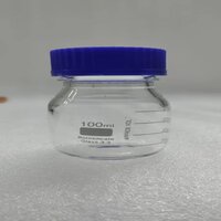 Wide Mouth Bottle - 500 Ml, Transparent Glass | Lab Application, Industrial Use, Screw Cap Liner, Warranty Included