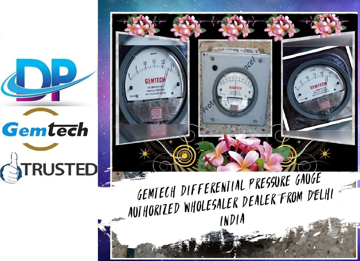 Model G2300-30 CM Gemtech Differential Pressure Gauges Range 15-0-15 CM Wc From Bareta Bathinda (PB)