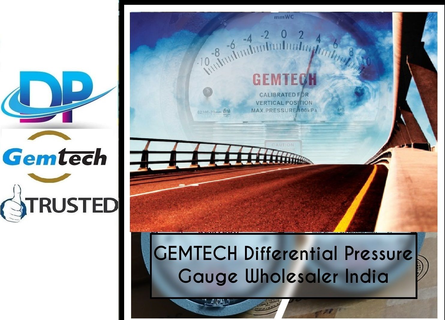 Model G2300-30 CM Gemtech Differential Pressure Gauges Range 15-0-15 CM Wc From Bareta Bathinda (PB)