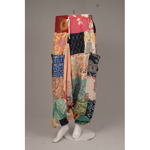 Multicolor - Block Printed Handmade Patchwork Cotton Harem Pant