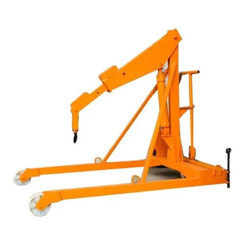 Industrial Hydraulic Floor Crane - Color: Yellow Paint Coated