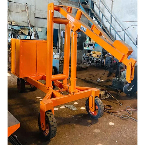 Counterweight Portable Floor Jib Crane - Color: Yellow Paint Coated