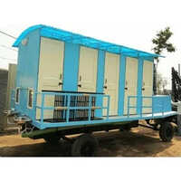 Portable Biodegradable Toilet - Color: White And Blue