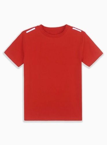 ROXOR Boys Dry-Fit Polyester Coral Red T-Shirt