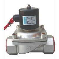 Industrial Water Solenoid Valve - Stainless Steel, Standard Size, Silver Color | Reliable Flow Control For Industrial Applications