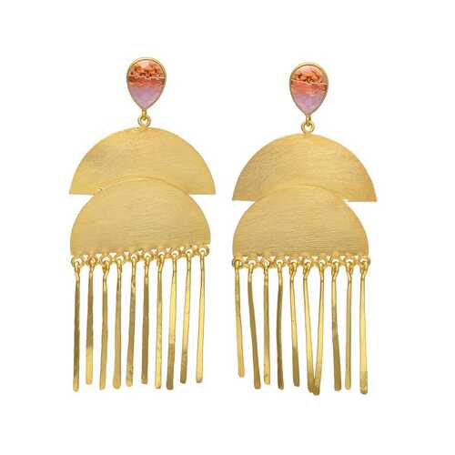 new arrival brass drop earring set