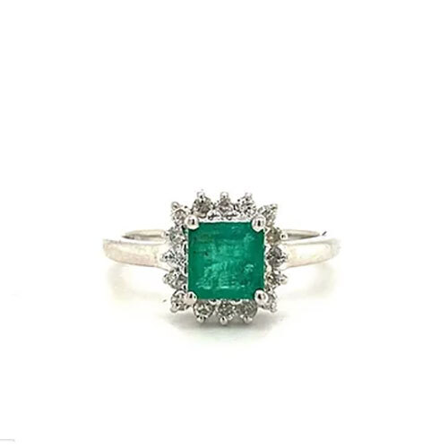 Emerald Ring in 925 Sterling Silver-1068