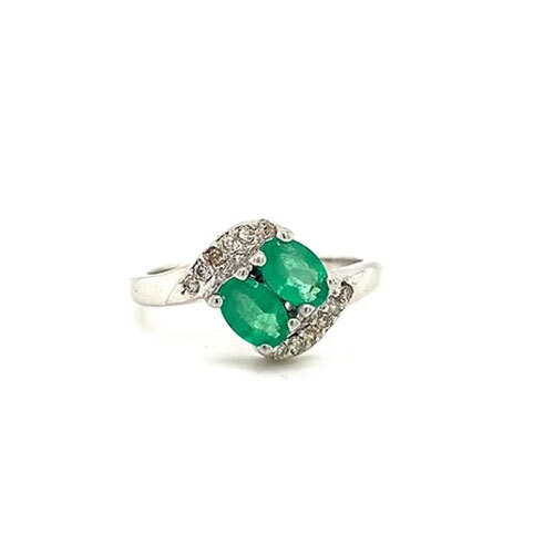 Emerald Ring in 925 Sterling Silver-1074