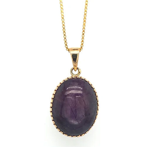 Ruby Star Pendant in 14K Yellow Gold-1346