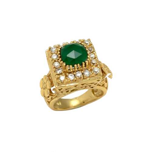 New arrival designer green onyx ring with small diamonds