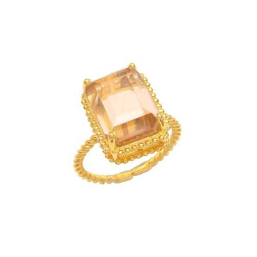 New arrival designer peach chalcedony ring with