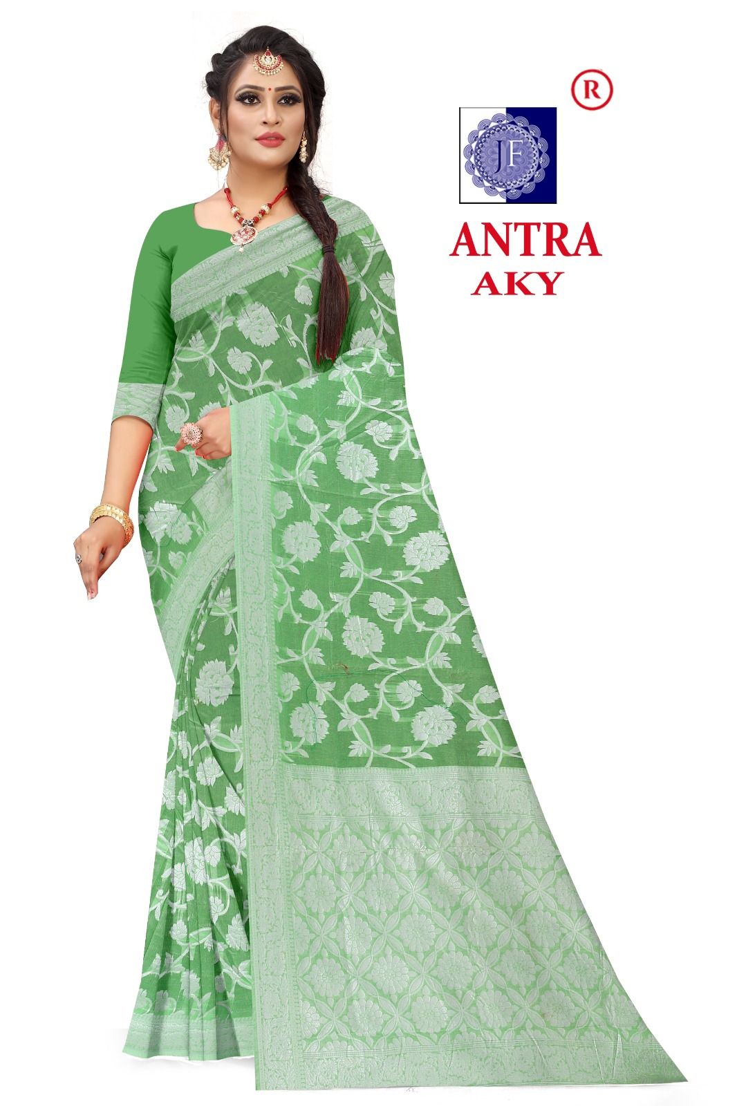 Antra Lenin Cotton Handloom Saree - Color: 6