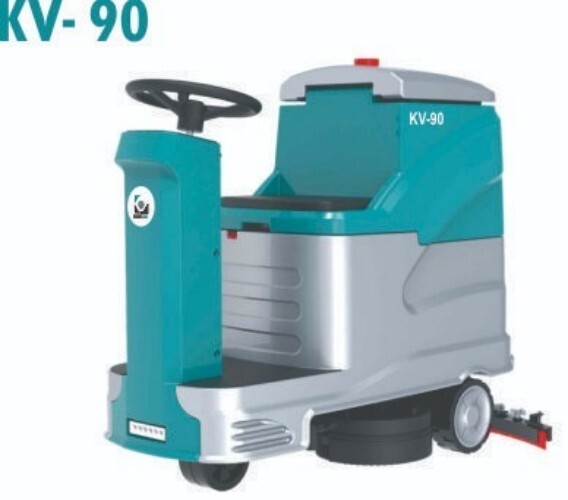 RIDE ON SCRUBBER DRYER KV90 - Electric Metal Floor Sweeper | New Condition, Efficient Cleaning Performance
