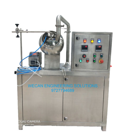 Conventional Coating Pan - Stainless Steel, 1500mm Coating Width, Silver Color | 145kg Electric Tablet Coating Machine, 0 to 50 Coating Speed, 1 Year Warranty