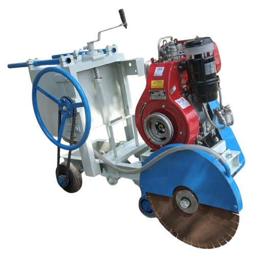 10 Hp Diesel Engine Groove Cutting Machine - High Quality Steel, Semi-Automatic Function | Efficient Water Chiller Cooling System, Manual Control for Precision
