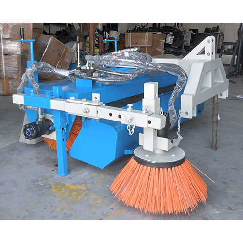 Mini Tractor Road Broomer Machine With Said Brush - Cleaning Process: Acid Cleaning / Picking