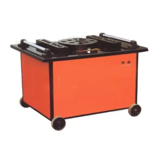 Mild Steel Rebar Bending Machine - Color: Orange