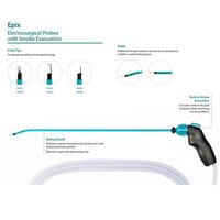 Epix Electrosurgical Probe With Smoke Evacuation - Angled L-hook Design, Portable Integration For Tamis Use