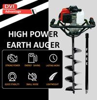 72cc Earth auger machine with 8 inch bit