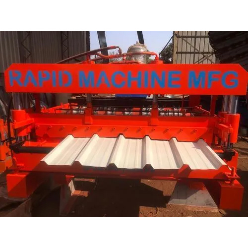 Trapezoidal Sheet Making Machine - Mild Steel Build | High Durability, Efficient Operation Without Computerization