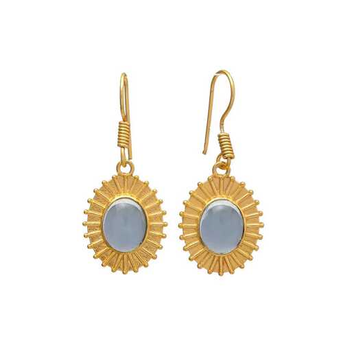 New arrival golden brass sunshine Hook earrings