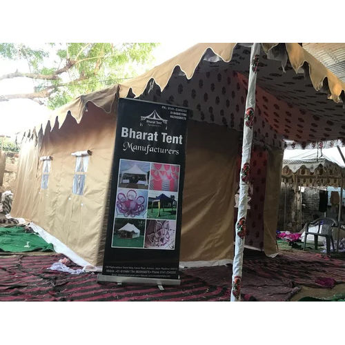 Polyester Swiss Cottage Tent - Color: Brown