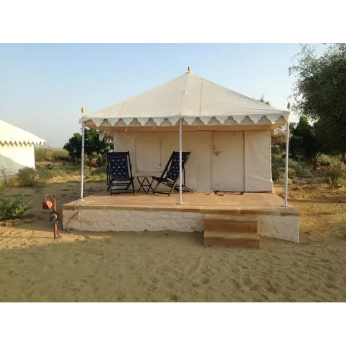 Pyramid Swiss Cottage Tent - Color: White