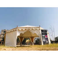Mild Steel Canvas Tent - Color: White