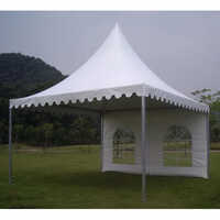 Polyester Pagoda Sidewall Tent - High-quality Non-woven Material, 8x10 Size, Elegant Plain Design In White | Ideal For Parties And Weddings