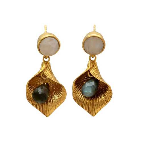 New arrival golden designer seashell design earring