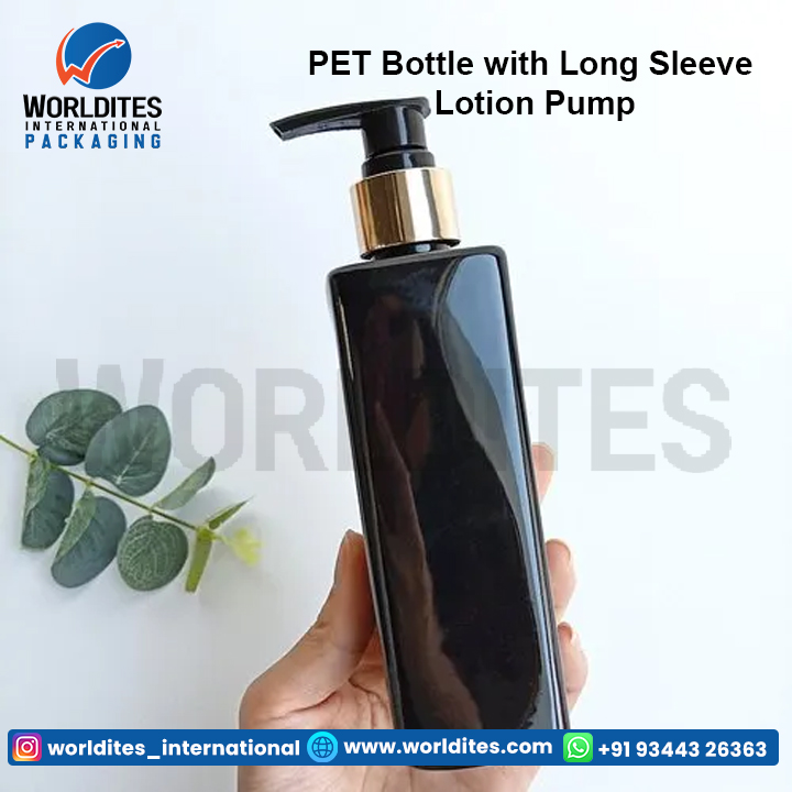 PET Bottle with Long Sleeve Lotion Pump 