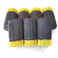 Raw Incense Stick - Bamboo Stick 8-10 Inches, Black with Yellow Tips | Smooth Finish, Long-Lasting Aroma, Ideal for Meditation