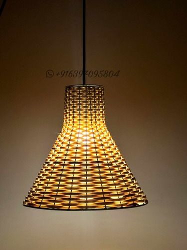 Bamboo Cane Lamp - 9.5x9.5x9.5 Inches | Natural Design, Eco-Friendly, Incandescent Light Source, Creates Cozy Atmosphere