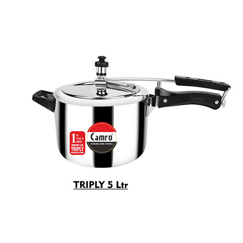 Triply 5 Ltr Capacity Pressure Cooker - Body Thickness: 2 Millimeter (Mm)