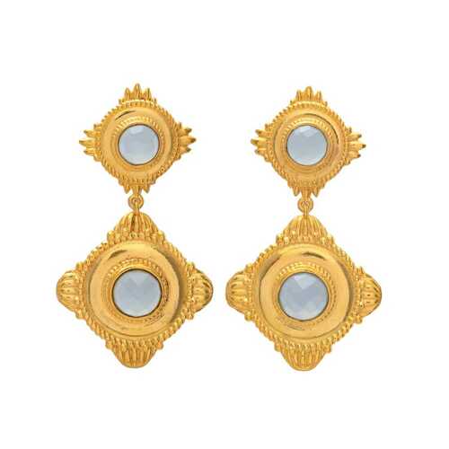 New arrival designer gold plated drop earring set