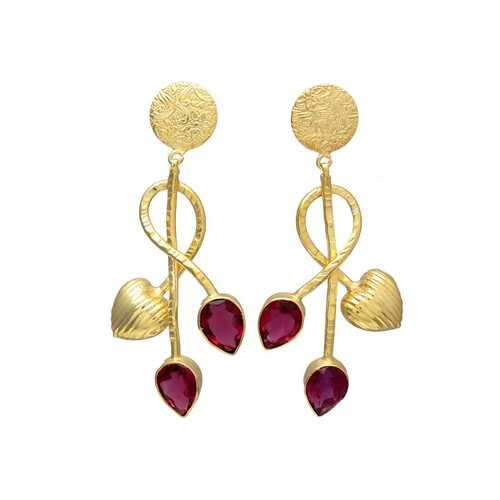 New arrival designer ruby hydro drop earring, party wear earring