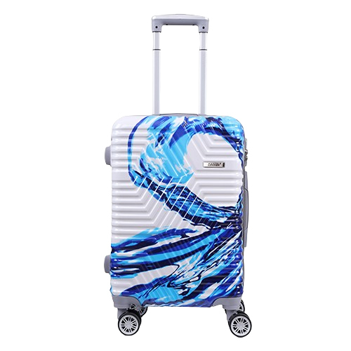 Printed Ocean Blue trolley bag