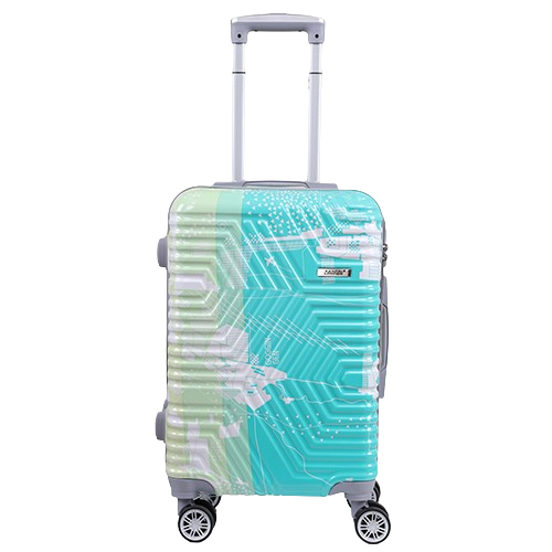  Green  Printed trolley bag