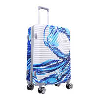 24inch Kandel London Printed Ocean Blue Suit Case