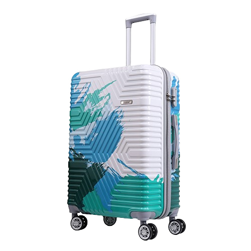  sky blue Printed Suitcase