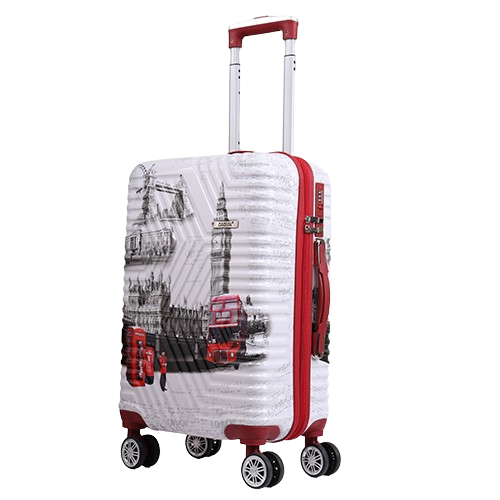 24inch Kandel London Printed London Red Suit Case