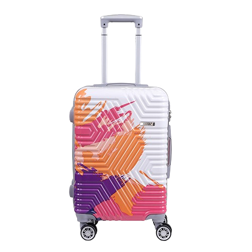Printed Orange trolley bag
