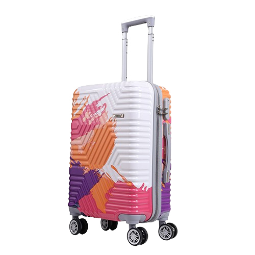 20 inch Kandel London Printed Orange Suitcase