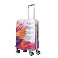 20 inch Kandel London Printed Orange Suitcase