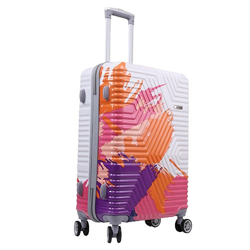 24inch Kandel London Printed Orange Suitcase